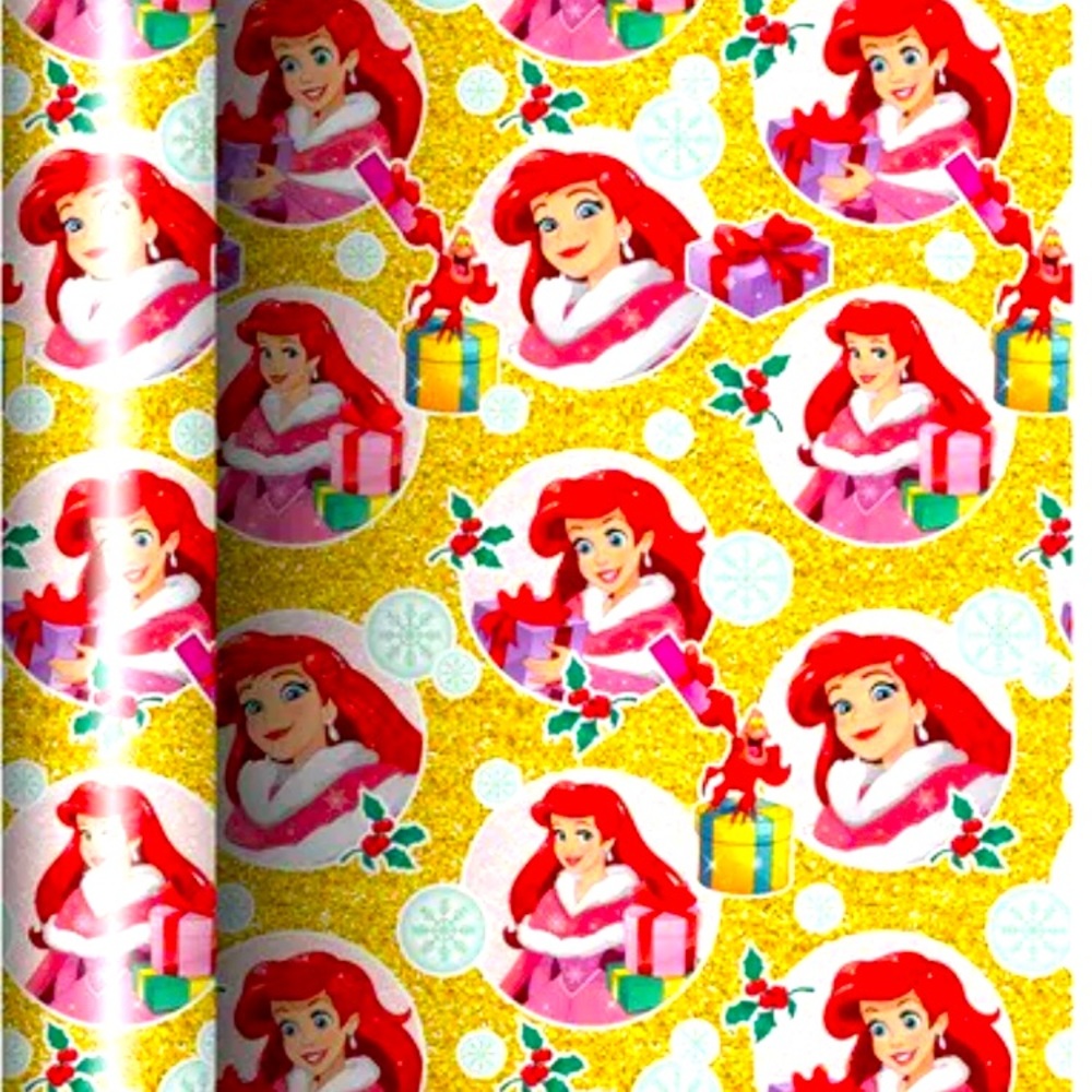 DISNEY LITTLE MERMAID CHRISTMAS WRAPPING PAPER